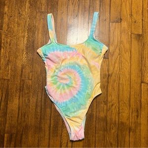 Stoney Clover Lane x Target Pink Ribbed Henley One Piece Swimsuit Size S (4-6)